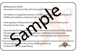 Air Crew Card back