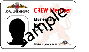 Air Crew Card front